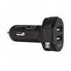 Xqisit ład. sam. 6A Dual USB+microUSBcar charger czarny/black 20425